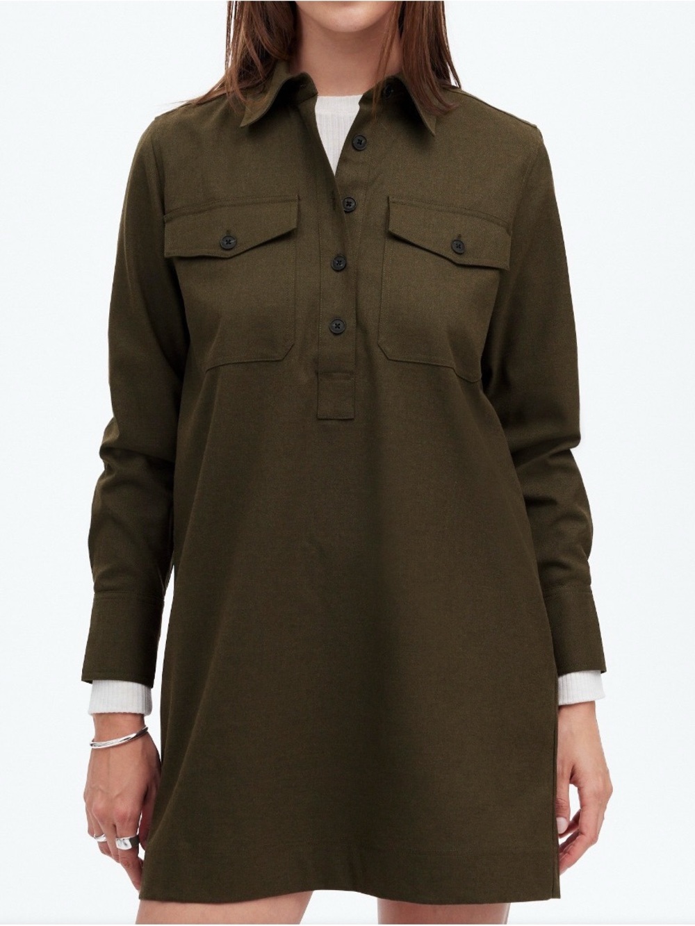 Madewell Button-Up Mini Shirtdress